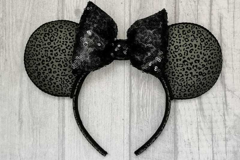 Khaki Leopard Print Mouse Ears