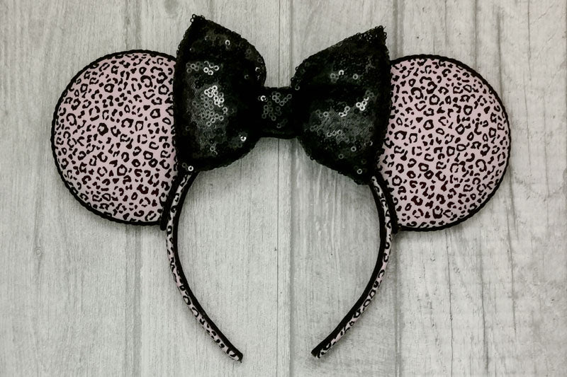Light Pink Leopard Print Mouse Ears