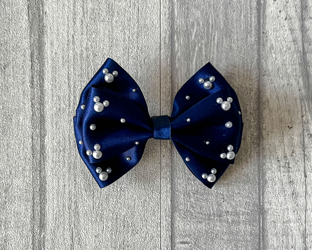 Pearl Mouse Inspired Hair Bow
