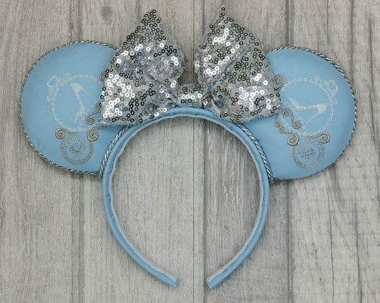 Cinderella Inspired Minnie Mouse Ears Carriage Glass Slipper