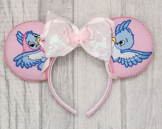 Cinderella Birds Pink Inspired Minnie Mouse Ears