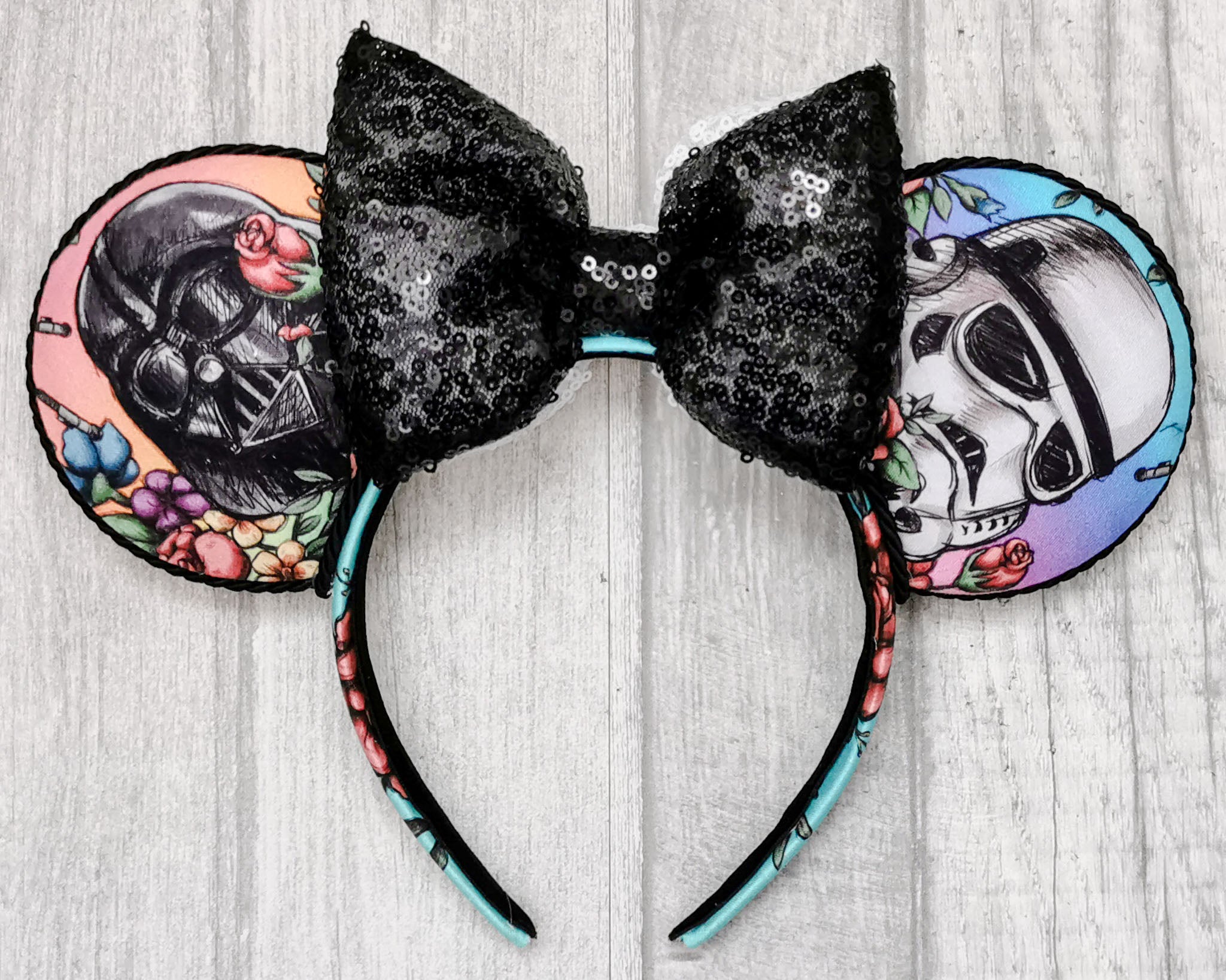 Star Wars Inspired Minnie Mouse Ears Colourful Rainbow