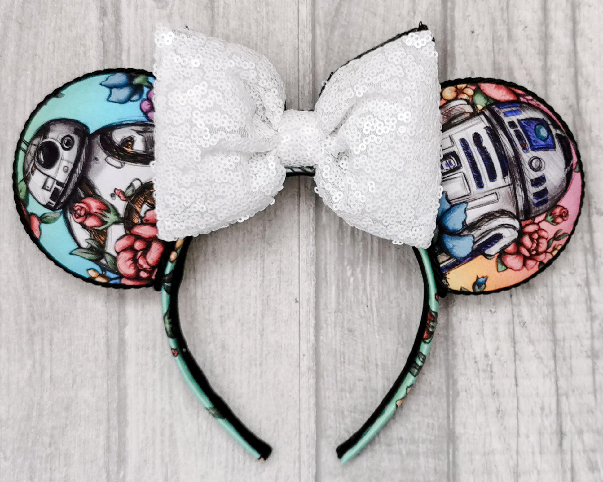Star Wars Inspired Minnie Mouse Ears Colourful Rainbow