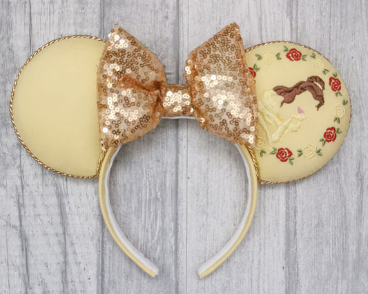 Flower of the Ball Belle Inspired Minnie Mouse Ears Beauty and the Beast