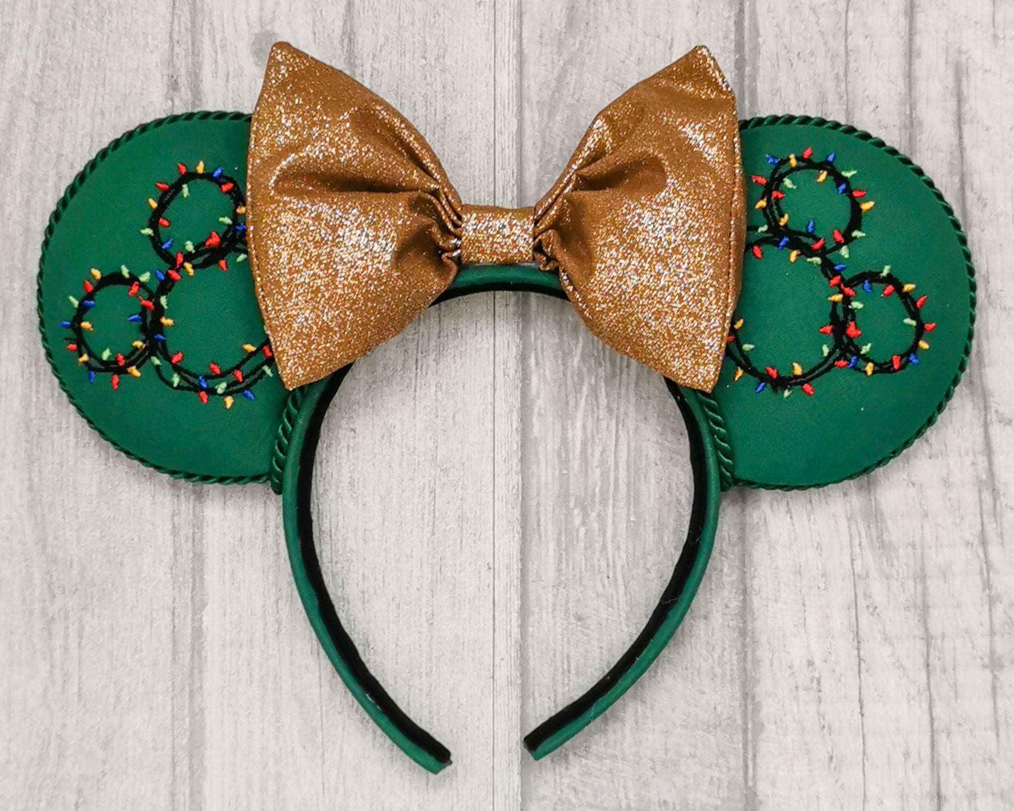 Mickey Christmas Lights Wreath Minnie Mouse Ears