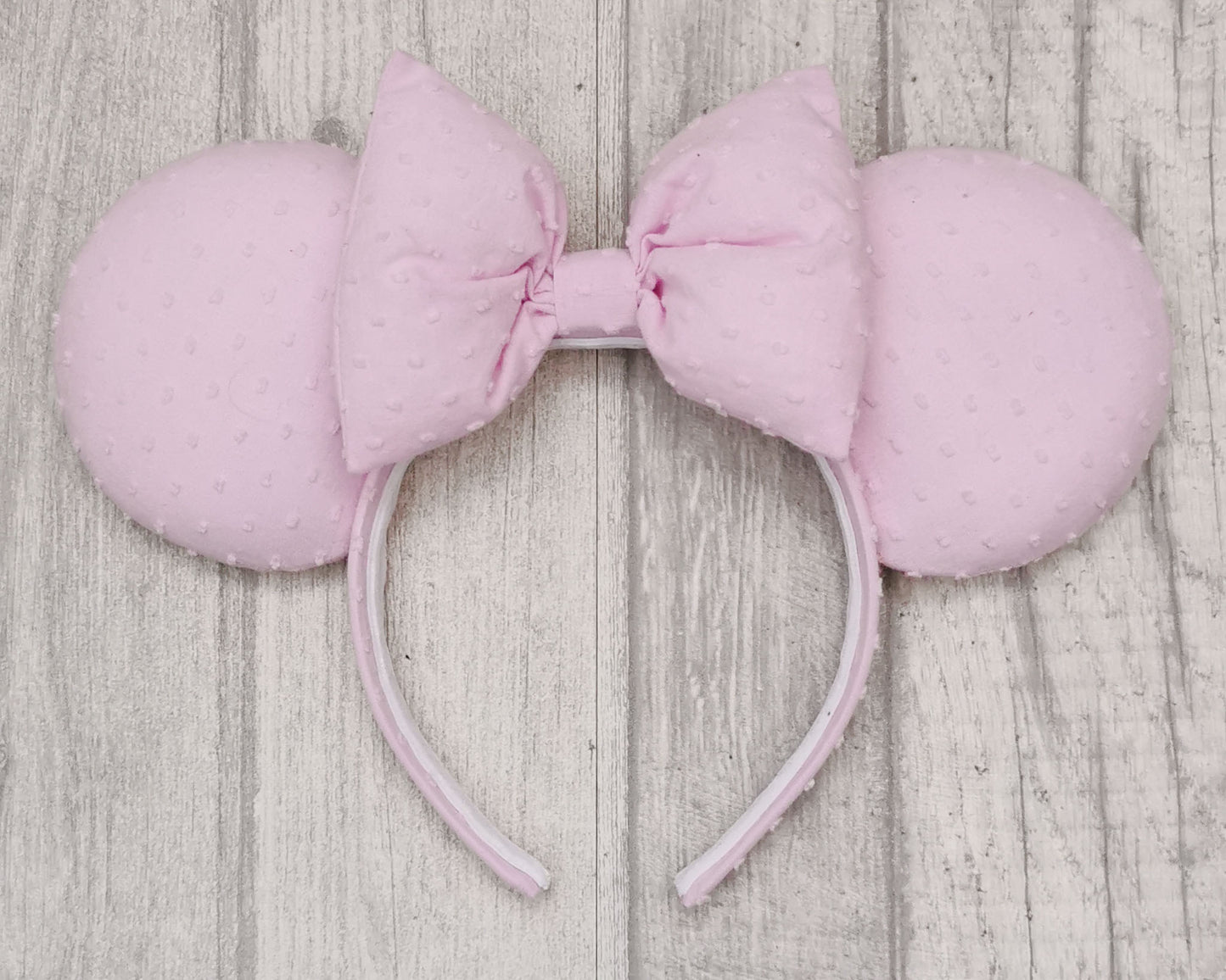 Pink Swiss Dot Minnie Mouse Ears