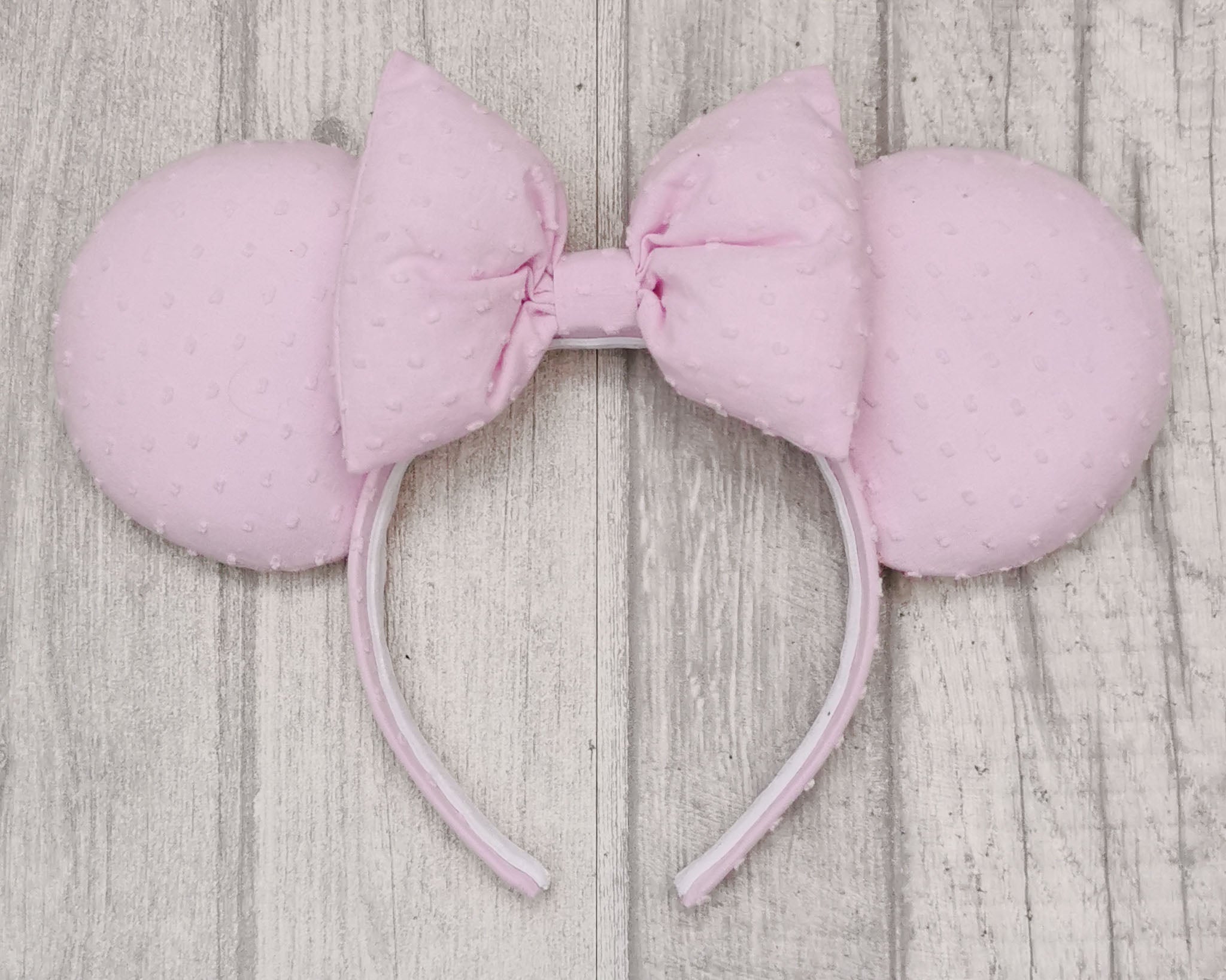 Pink Swiss Dot Minnie Mouse Ears