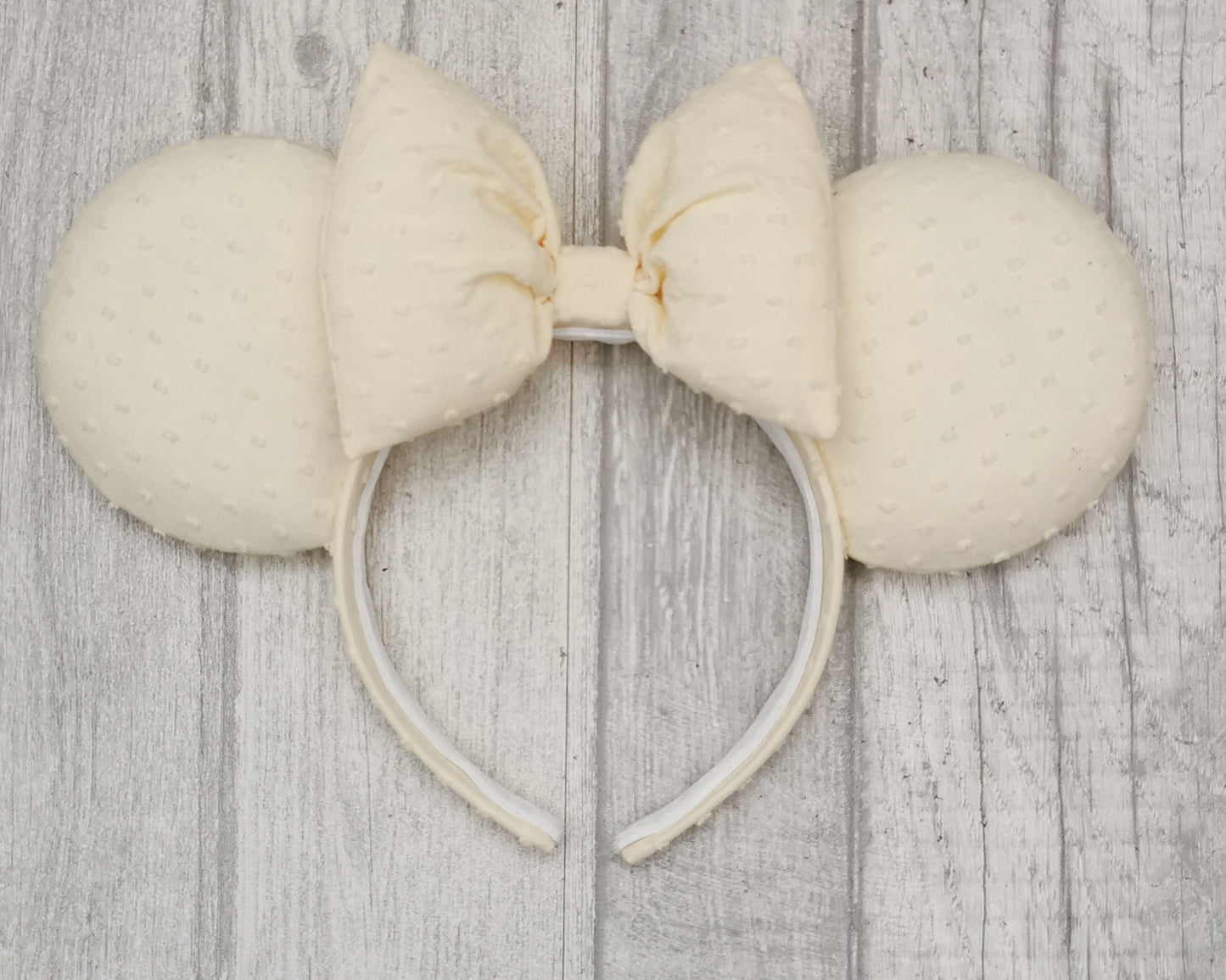 Yellow Swiss Dot Minnie Mouse Ears