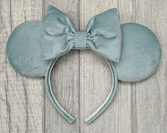 Baby Blue Velvet Minnie Mouse Ears