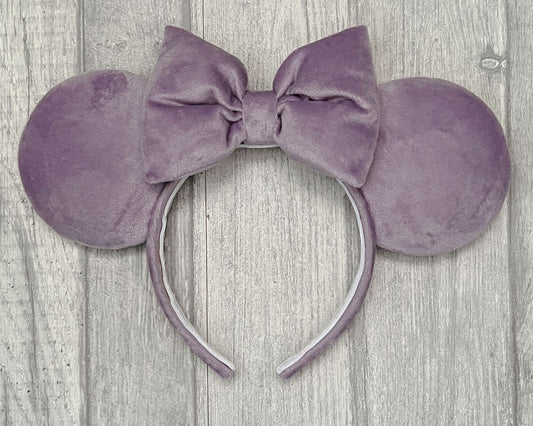 Lavender Velvet Minnie Mouse Ears Lilac Purple