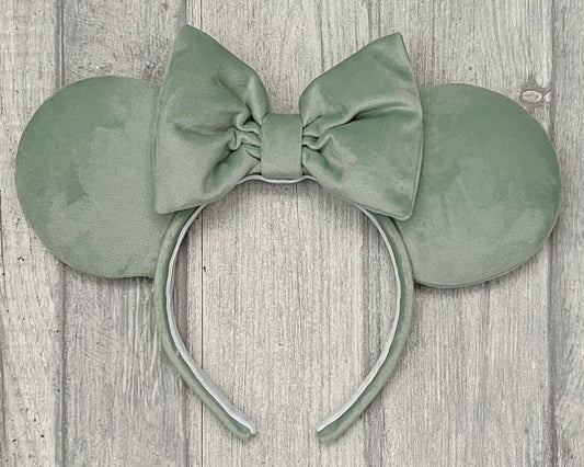 Mint Green Velvet Minnie Mouse Ears